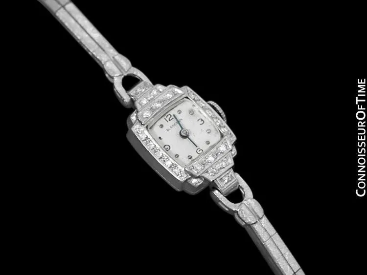 1960's Blancpain Vintage Ladies Classic Cocktail Watch - 14K White Gold & Diamonds