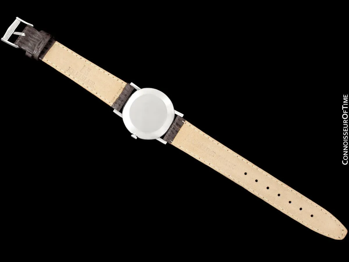 1965 Patek Philippe Vintage Mens Midsize "Ultra Thin" Wristwatch, Ref. 3470 - 18K White Gold
