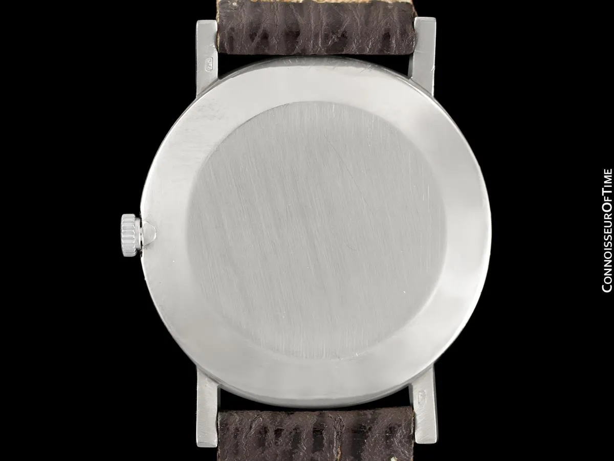 1965 Patek Philippe Vintage Mens Midsize "Ultra Thin" Wristwatch, Ref. 3470 - 18K White Gold
