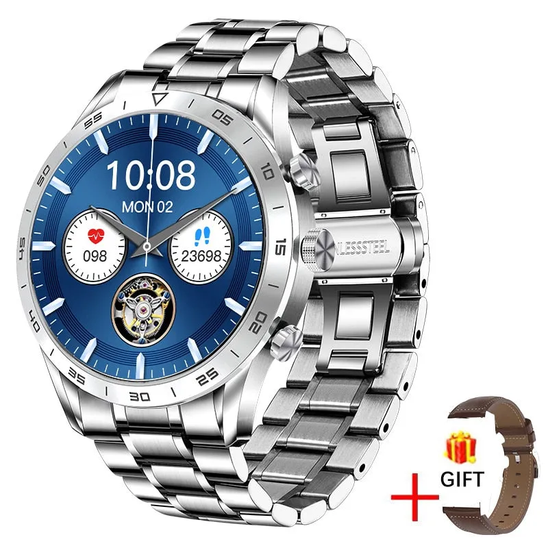 2022 Smartwatch Man AMOLED Full Touch Screen Bluetooth Dial Contacts Sync Heart Rate Healthy Sport Watches Man Smart Watch Men