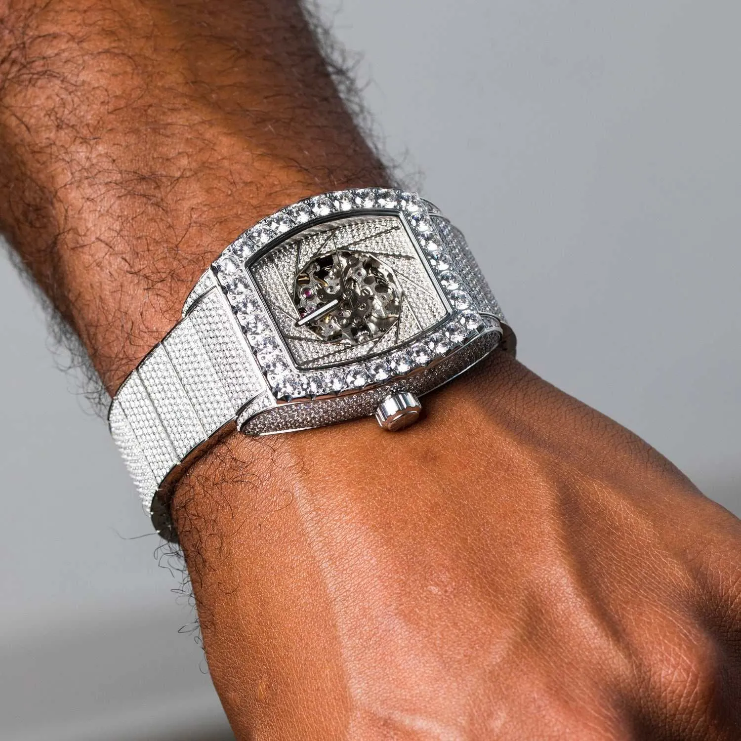 40MM Perennial Era Auto Watch- Fully Iced