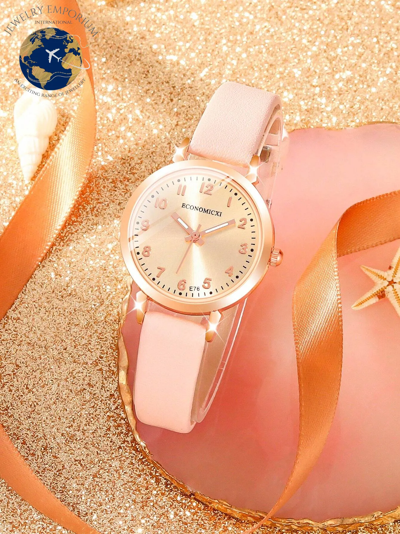5Pcs Lovely Silica Gel Quartz Girls Watch and Necklace Bracelet Earrings Jewelry Set for Girls Gifts