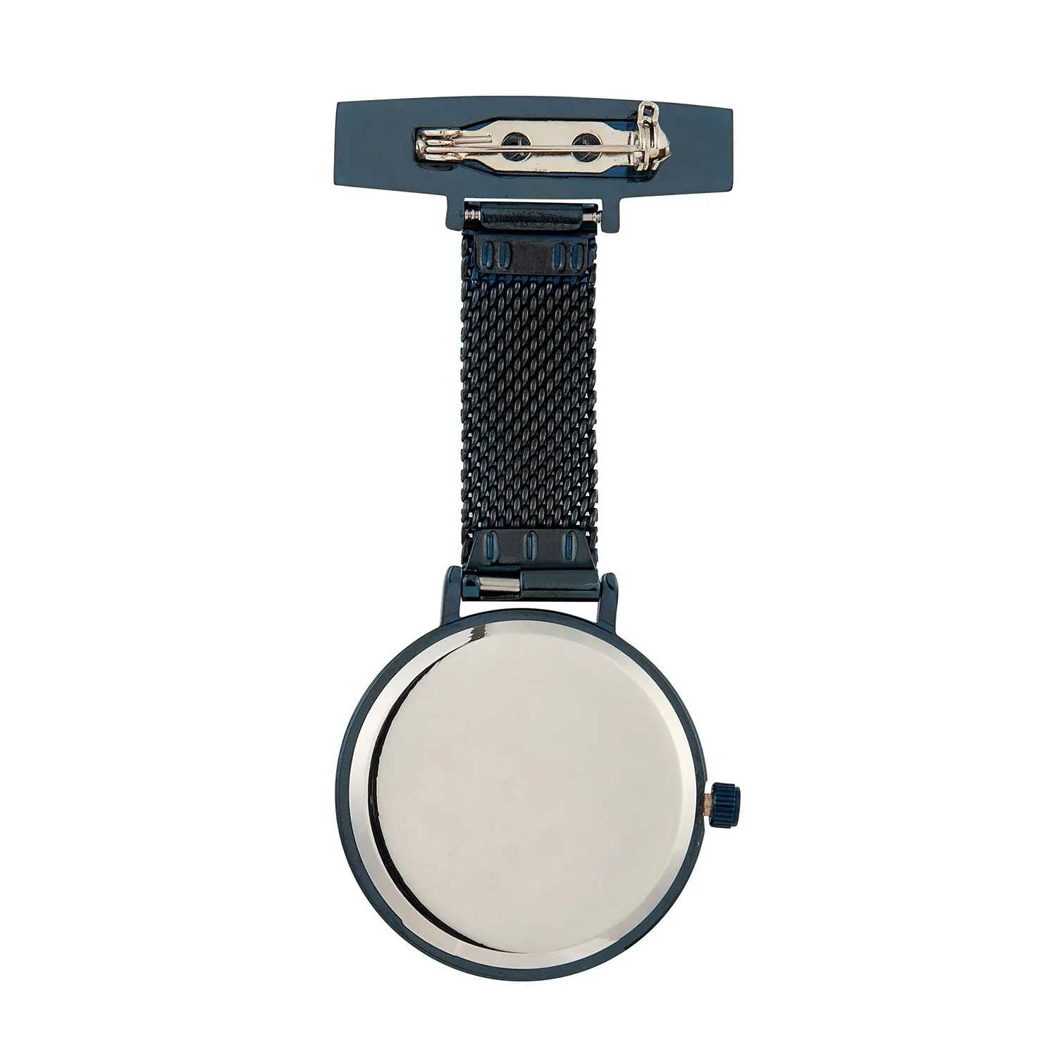 Annie Apple Nurses Fob Watch - Meraki - Rose Gold/Blue - Mesh - 35mm
