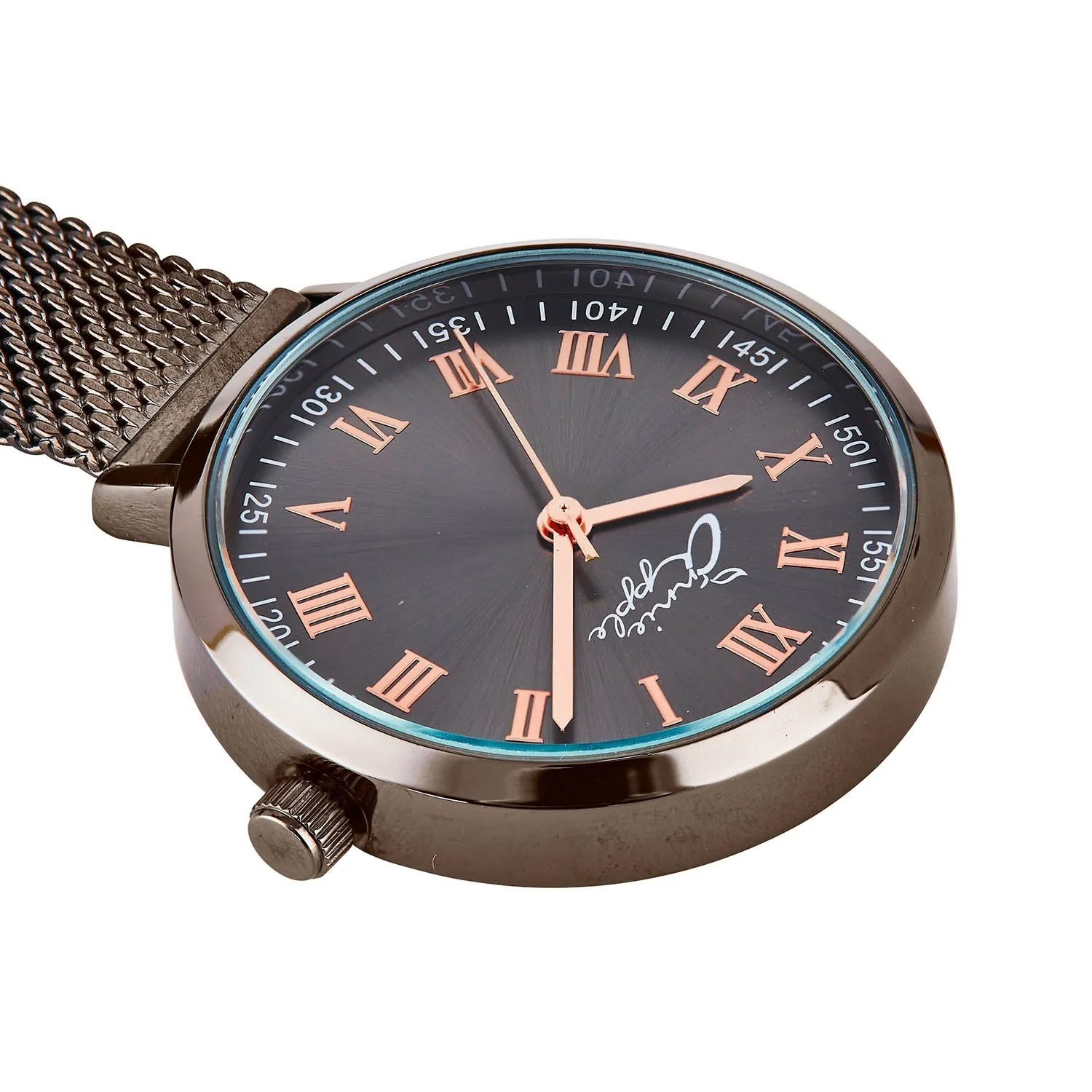 Annie Apple Nurses Fob Watch - Meraki - Rose Gold/Gunmetal - Mesh - 35mm