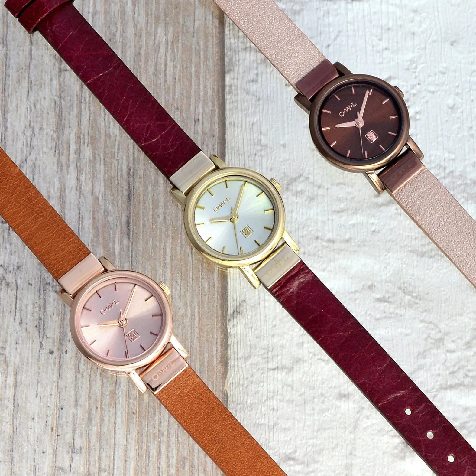 ASCOT CHOCOLATE AND NUDE LEATHER LADIES WATCH