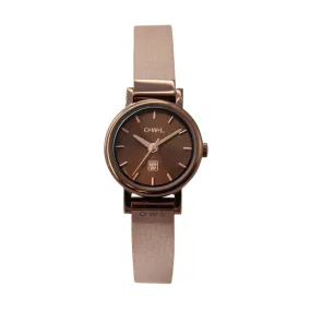 ASCOT CHOCOLATE AND NUDE LEATHER LADIES WATCH