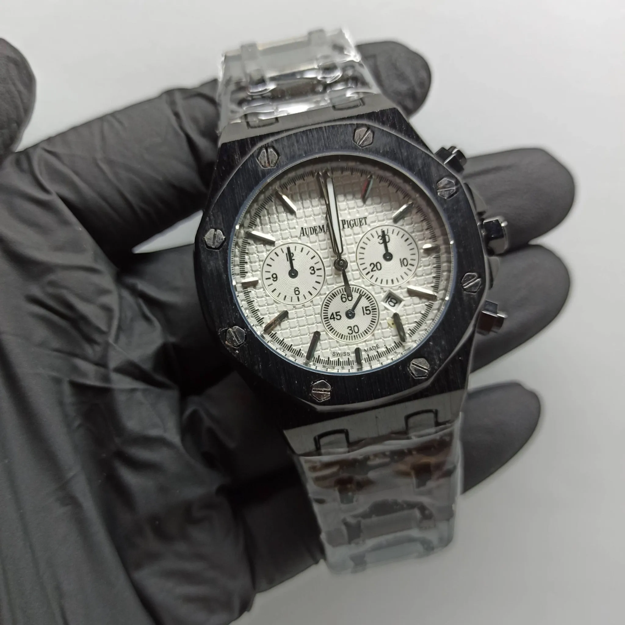 AUDEMARS PIGUET (AP) - GOOD QUALITY - ONLY DATE WORKING - MEN'S WATCH