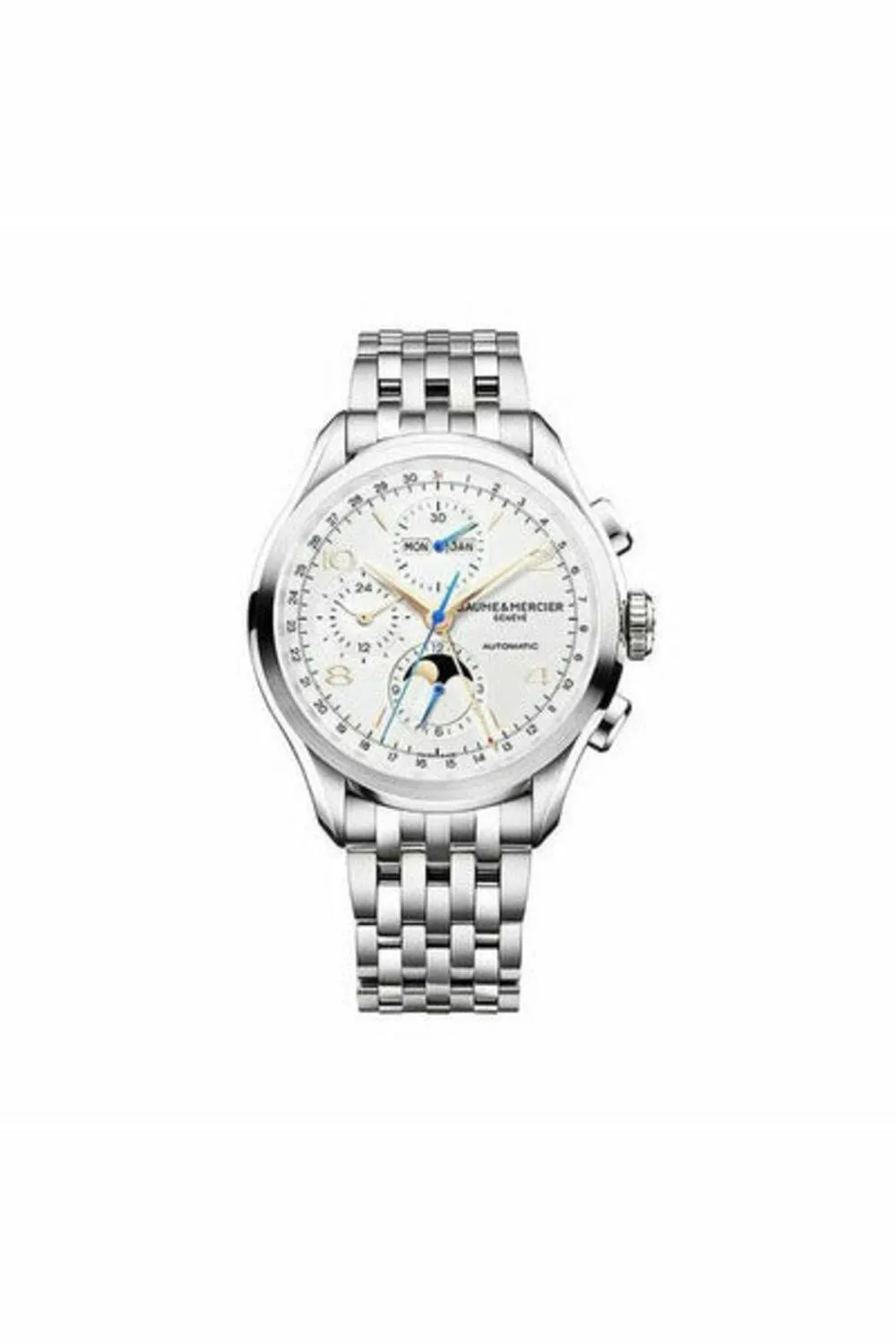 baume & mercier clifton core chrono 43mm stainless steel men's watch
