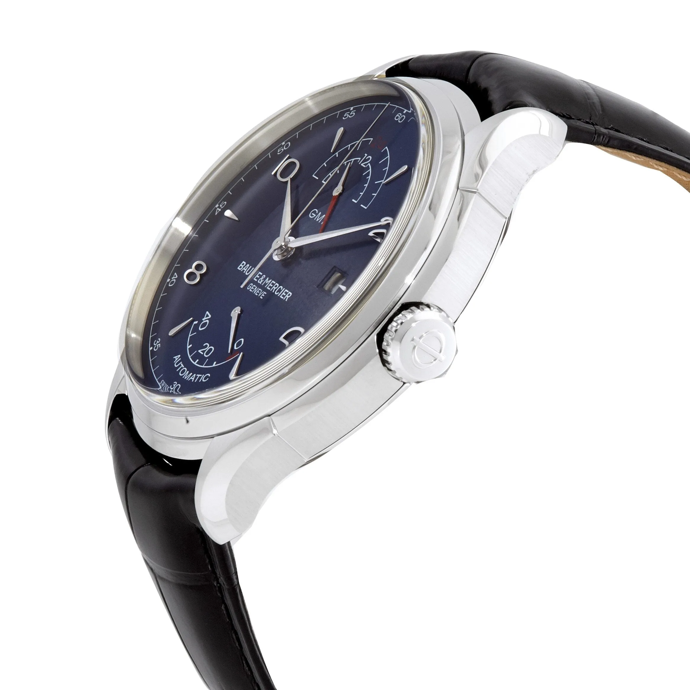 Baume et Mercier Clifton GMT Automatic Power Reserve Blue Dial Men's Watch 10422