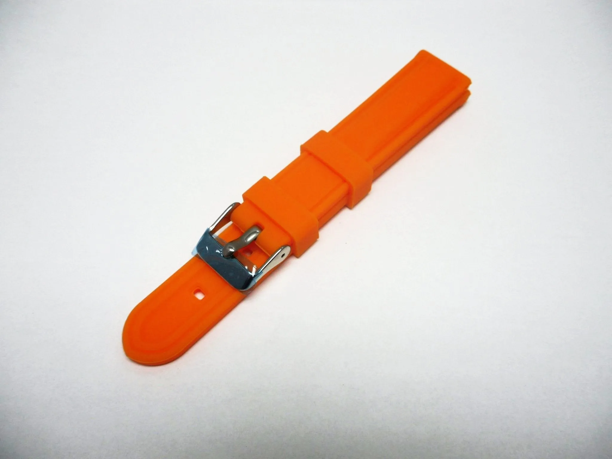 BEST QUALITY,SILICONE WATCH BAND ORANGE COLOR 18MM, 20MM & 26MM