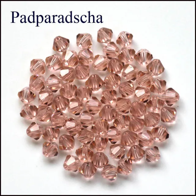 Bicone Beads Crystal AB 100PCS/LOT 4mm Czech Loose Crystal Beads/ Faceted Glass Beads for DIY Jewelry Earrings Bracelets