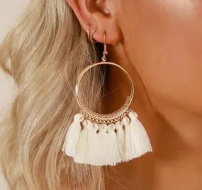 Big Round Drop Dangle Earrings