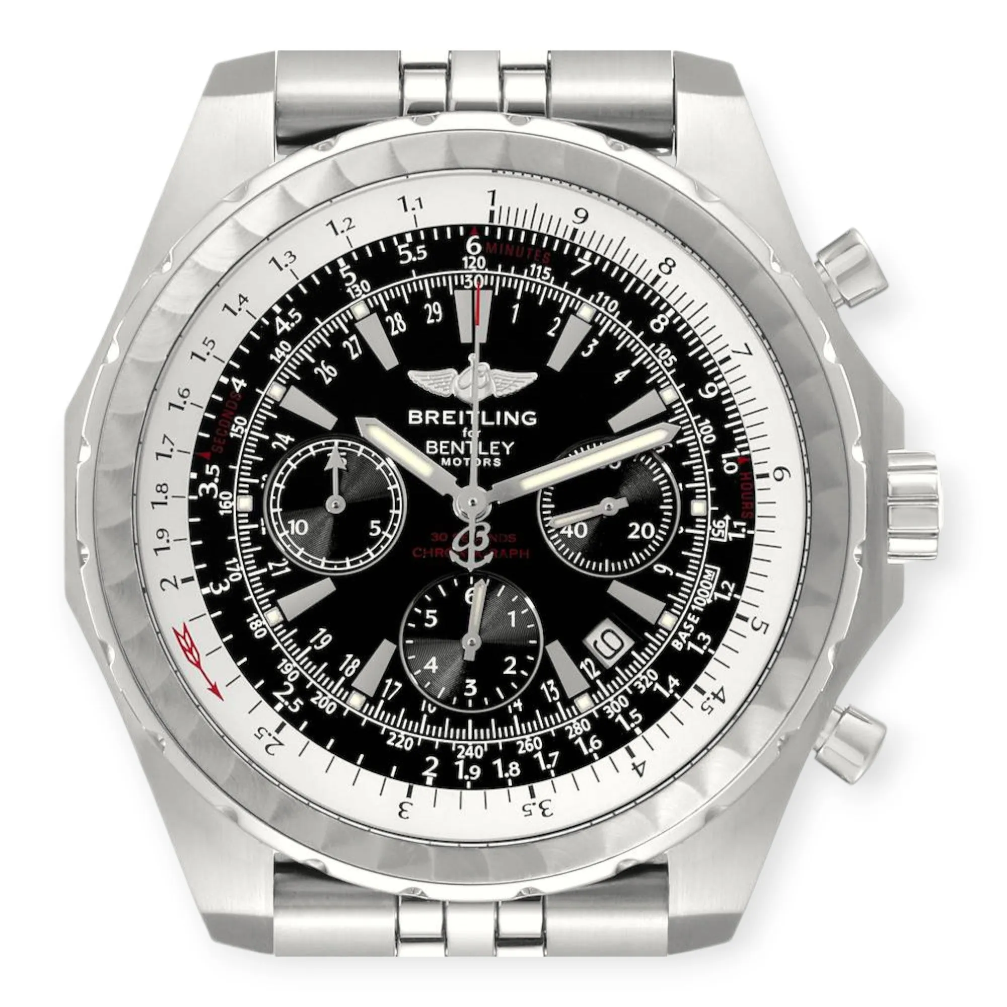 Breitling Bentley Motors T A25363 Black Dial Chronograph Mens Watch