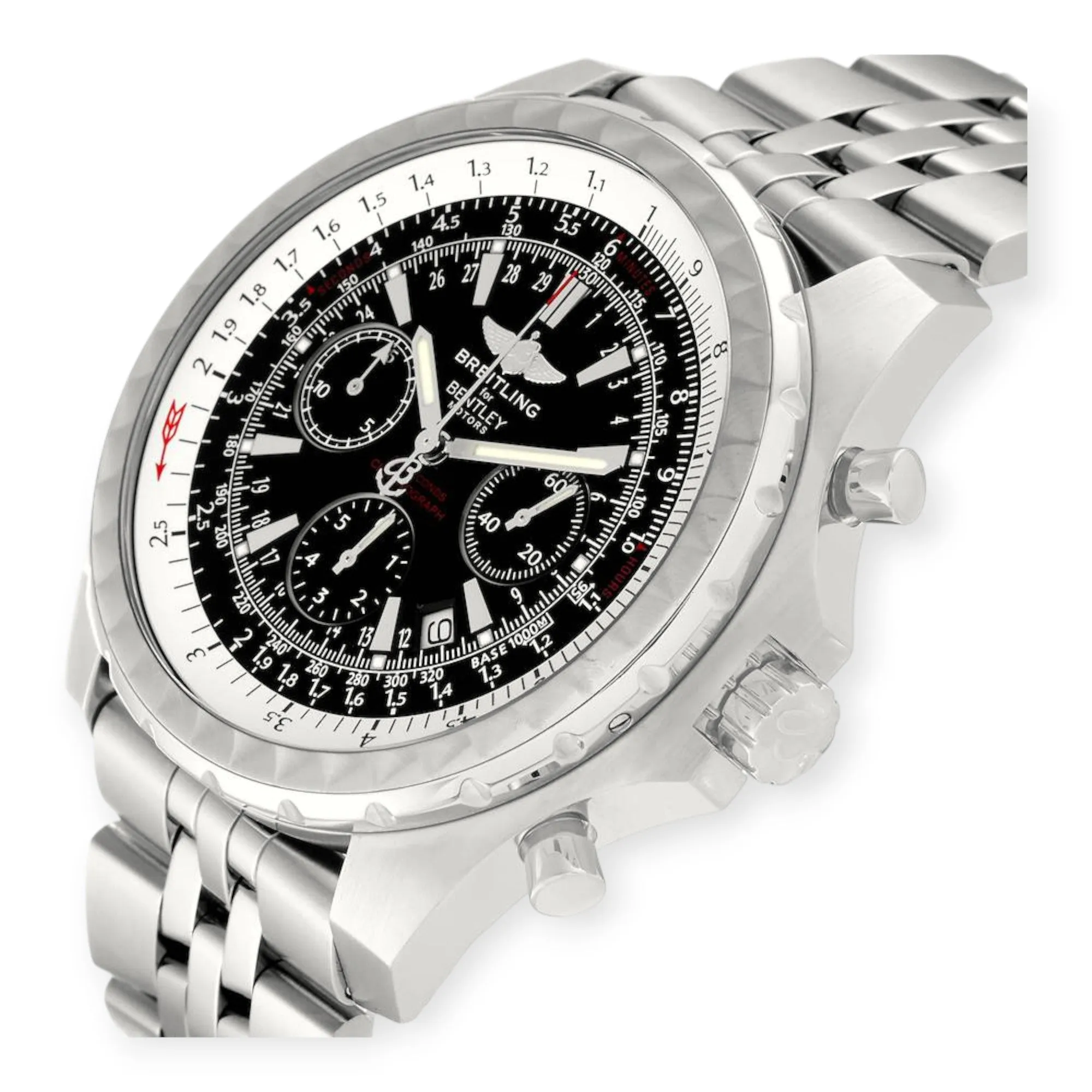 Breitling Bentley Motors T A25363 Black Dial Chronograph Mens Watch