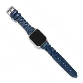Brighton Sutton Braided Leather Apple Watch Band - Navy