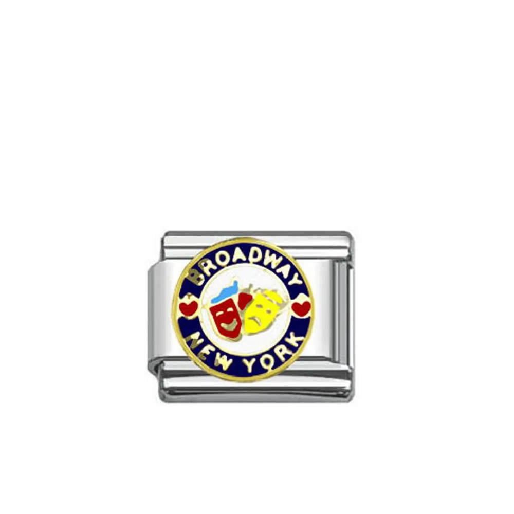Broadway New York Italian Link Bracelet Charm