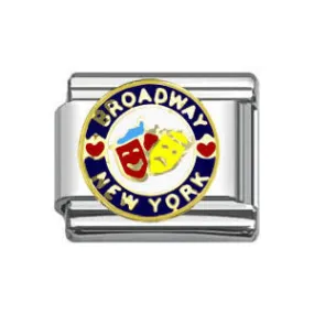 Broadway New York Italian Link Bracelet Charm