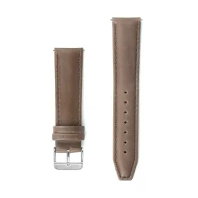 Brown Stitched Leather Watch Strap - 20mm Width