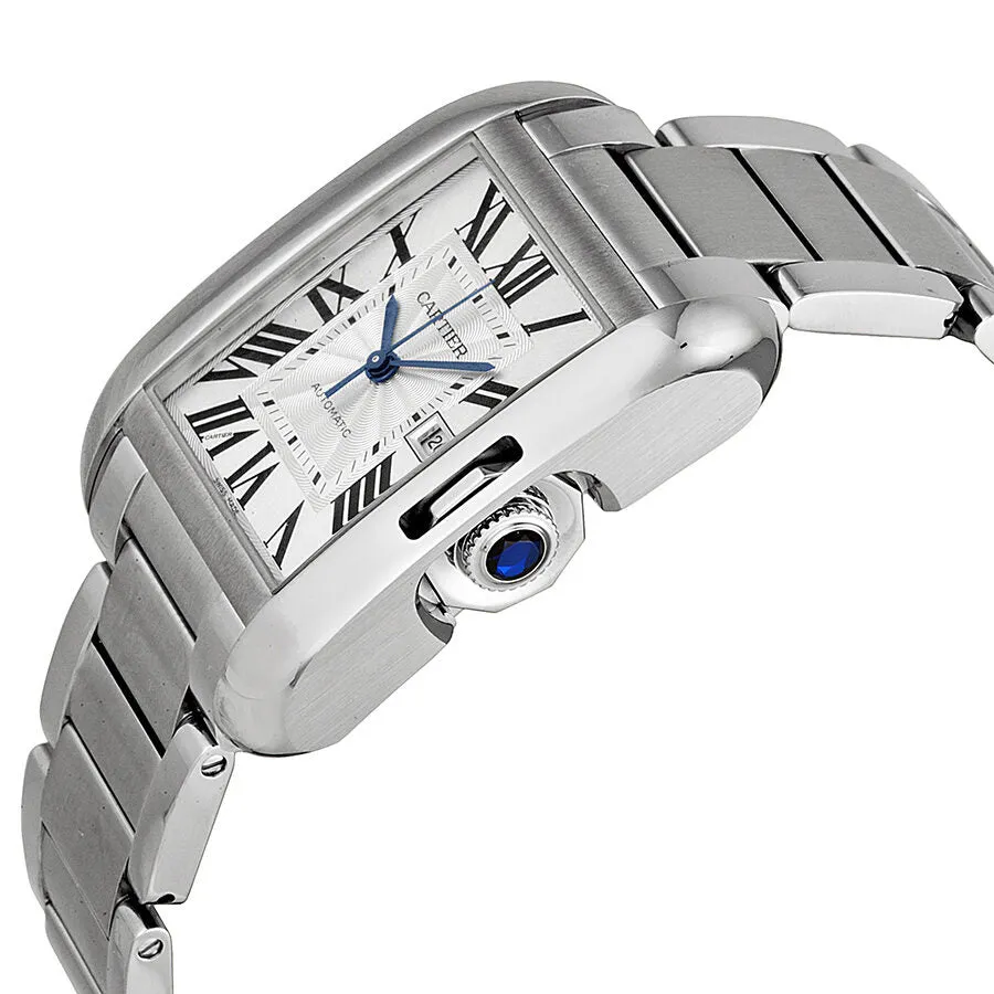 Cartier Tank Anglaise Automatic Silver Dial Stainless Steel Men's Watch W5310009