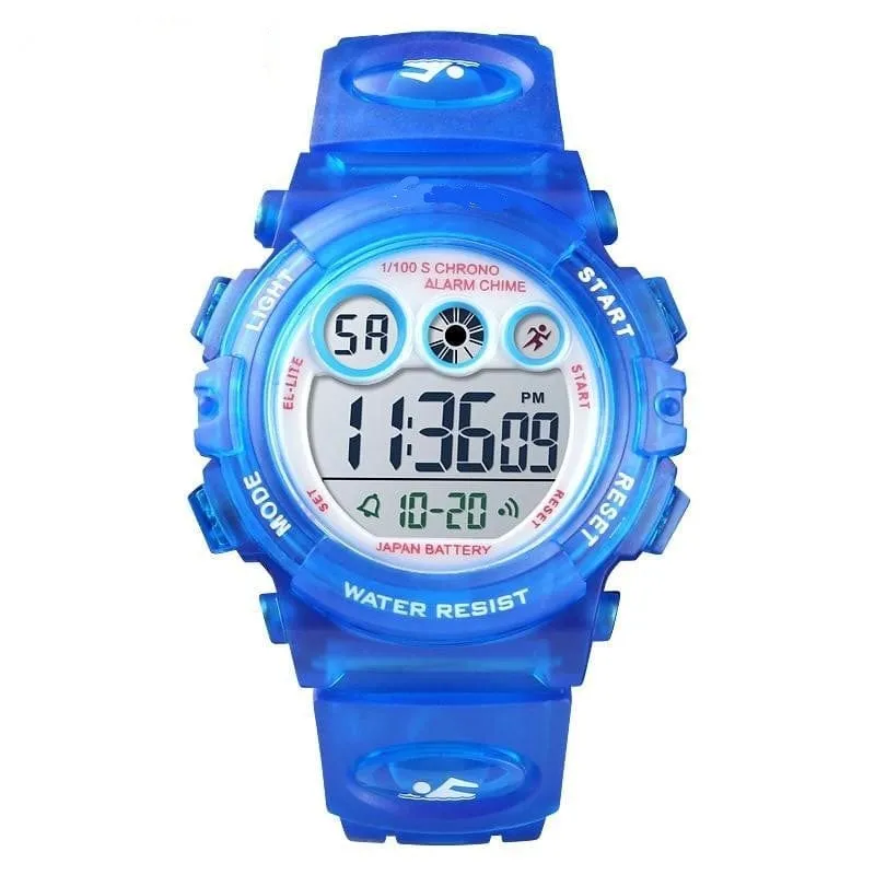 Children Water/Shock Resistant Sport Watch-Stop Watch, Calendar, Alarm
