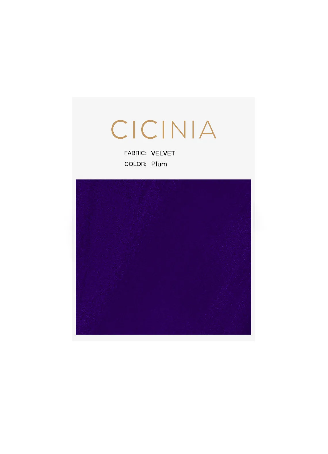Cicinia Velvet Swatches UK