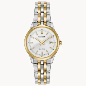Citizen Womens Gold Case Two-Tone Stainless Steel Bracelet Watch - EW2404-57A