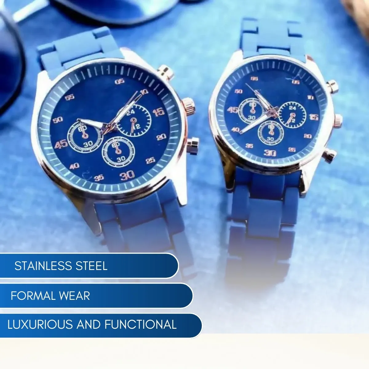Couple Watch  Rubber Chain Watch Premium Quality