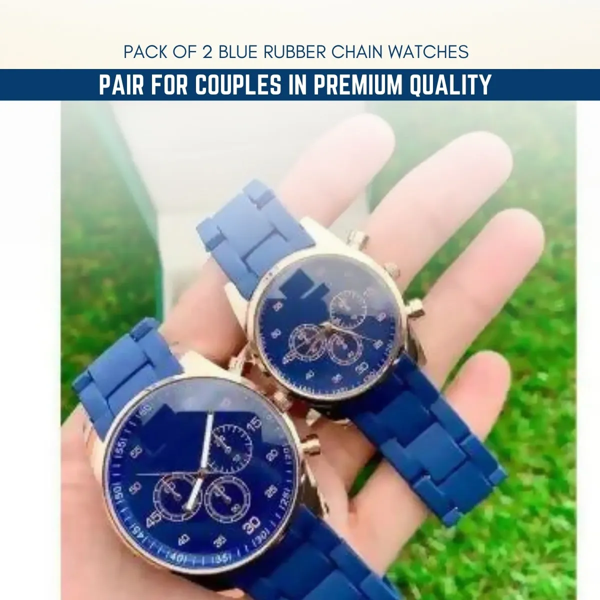 Couple Watch  Rubber Chain Watch Premium Quality