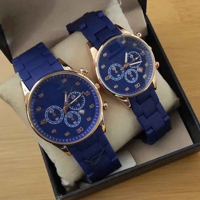 Couple Watch  Rubber Chain Watch Premium Quality