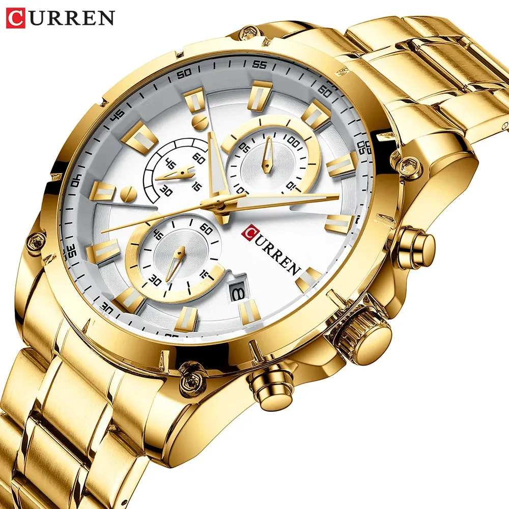 CURREN Mens Watches Fashion Top Brand Luxury Business Automatic Date Watch Men Casual Waterproof Watch Relogio Masculino Box