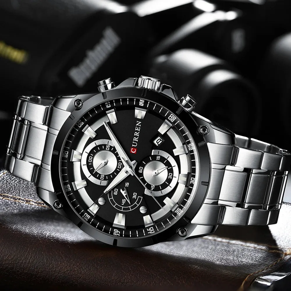 CURREN Mens Watches Fashion Top Brand Luxury Business Automatic Date Watch Men Casual Waterproof Watch Relogio Masculino Box