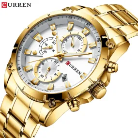CURREN Mens Watches Fashion Top Brand Luxury Business Automatic Date Watch Men Casual Waterproof Watch Relogio Masculino Box