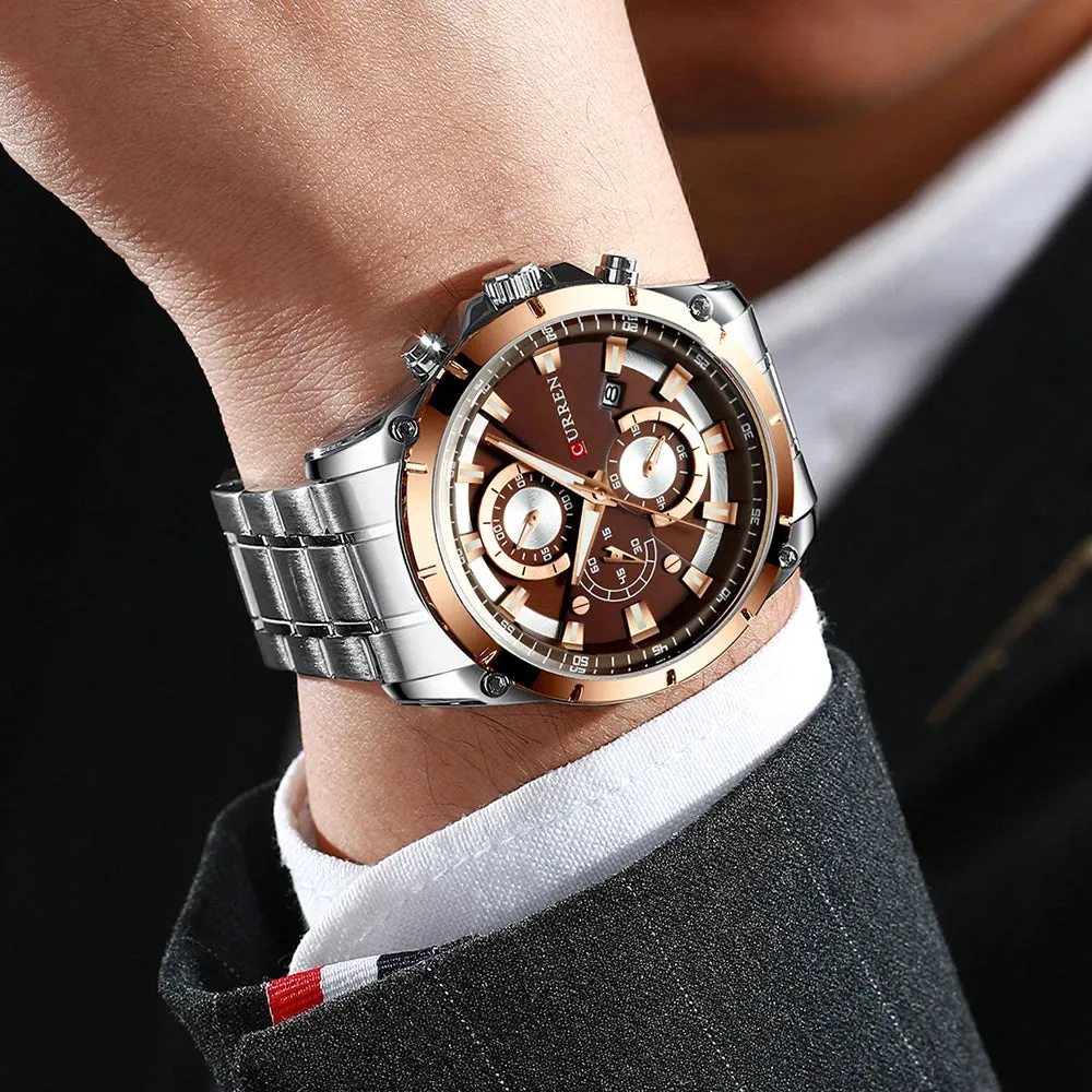CURREN Mens Watches Fashion Top Brand Luxury Business Automatic Date Watch Men Casual Waterproof Watch Relogio Masculino Box