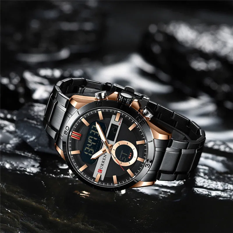 CURREN Original Brand Stainless Steel Band Wrist Watch For Men With Brand (Box & Bag)-8384