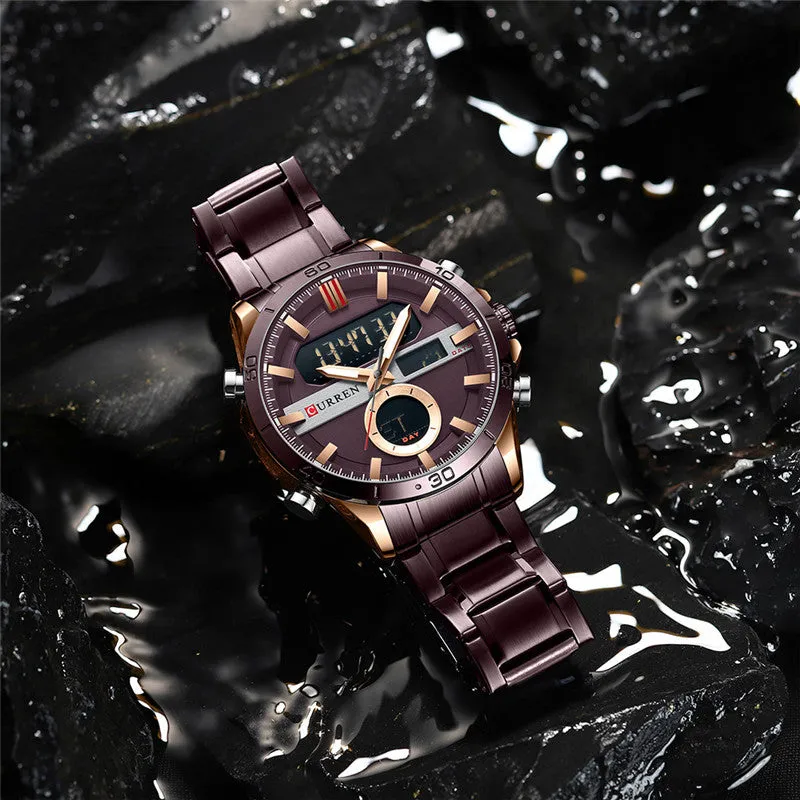 CURREN Original Brand Stainless Steel Band Wrist Watch For Men With Brand (Box & Bag)-8384