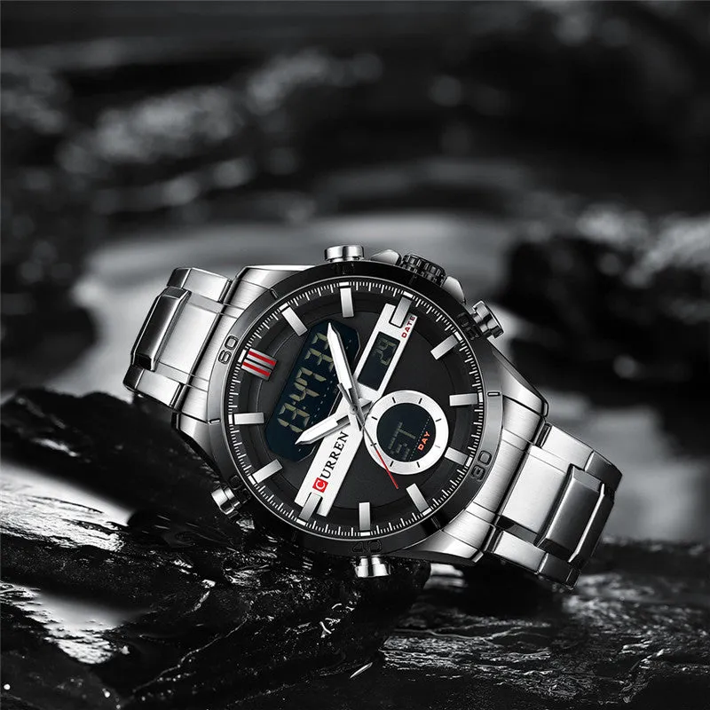 CURREN Original Brand Stainless Steel Band Wrist Watch For Men With Brand (Box & Bag)-8384