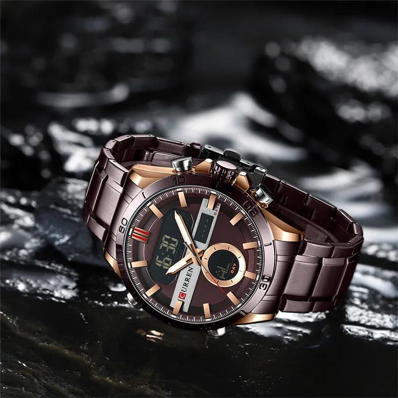 CURREN Original Brand Stainless Steel Band Wrist Watch For Men With Brand (Box & Bag)-8384