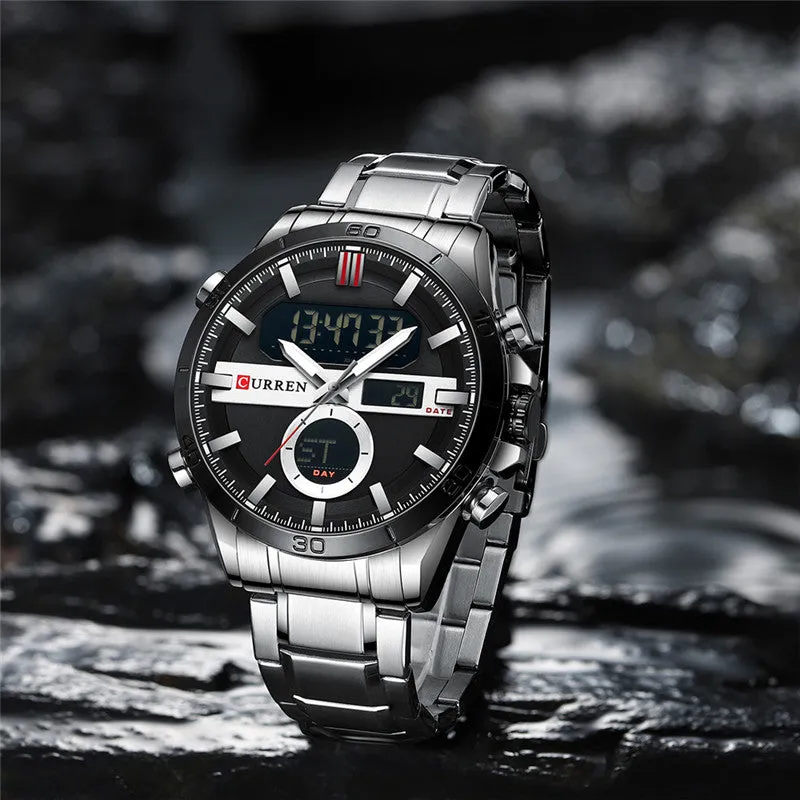 CURREN Original Brand Stainless Steel Band Wrist Watch For Men With Brand (Box & Bag)-8384