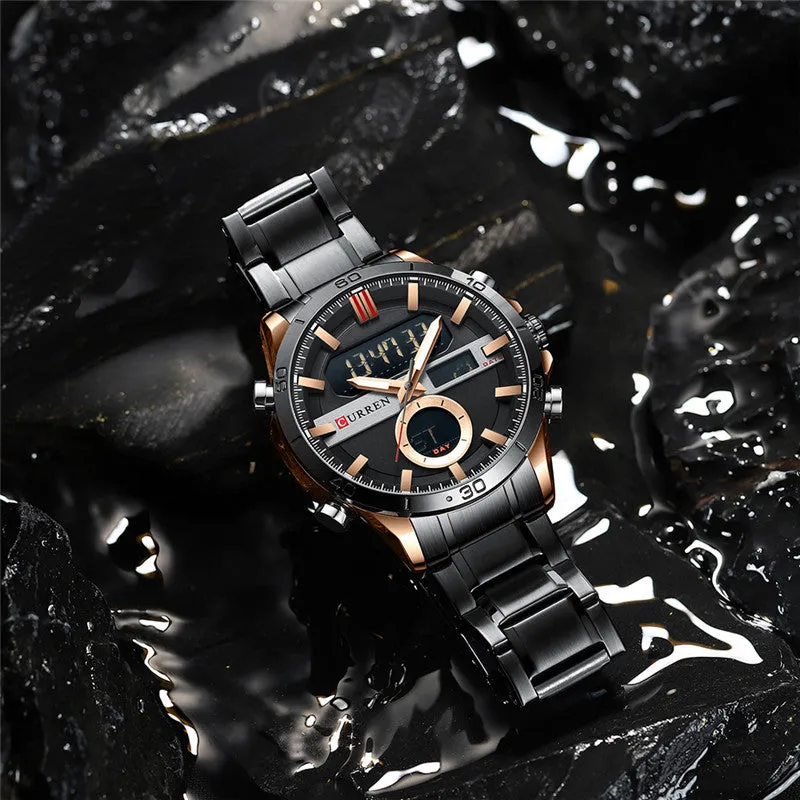 CURREN Original Brand Stainless Steel Band Wrist Watch For Men With Brand (Box & Bag)-8384