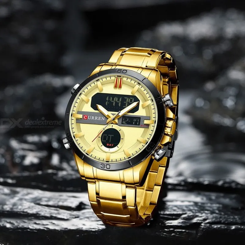 CURREN Original Brand Stainless Steel Band Wrist Watch For Men With Brand (Box & Bag)-8384