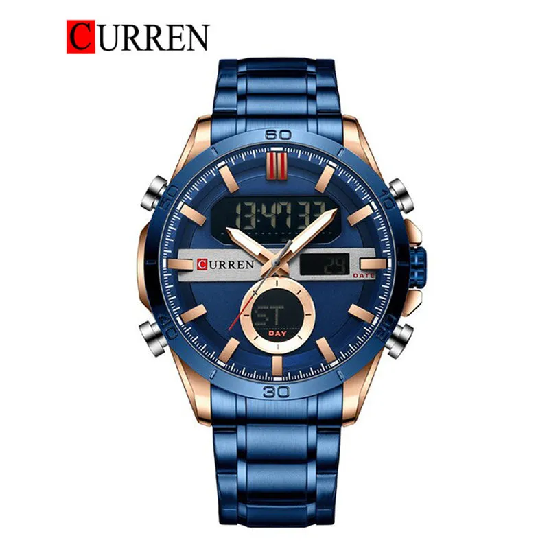 CURREN Original Brand Stainless Steel Band Wrist Watch For Men With Brand (Box & Bag)-8384