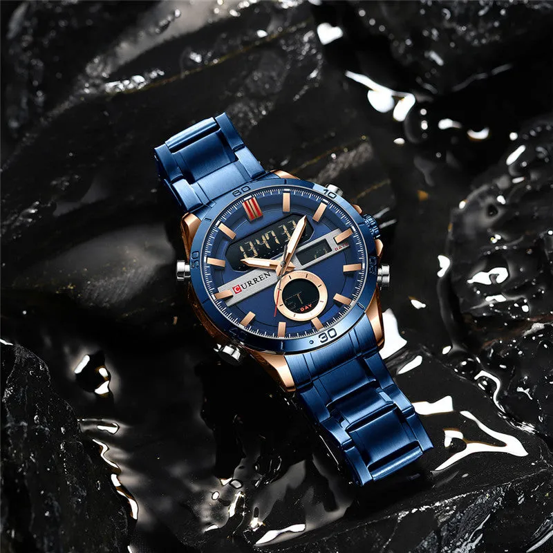 CURREN Original Brand Stainless Steel Band Wrist Watch For Men With Brand (Box & Bag)-8384