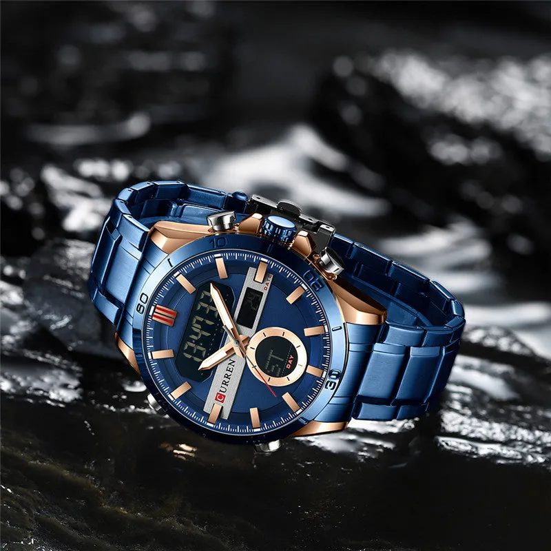CURREN Original Brand Stainless Steel Band Wrist Watch For Men With Brand (Box & Bag)-8384