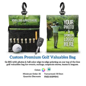 Custom Premium Golf Valuables Bag