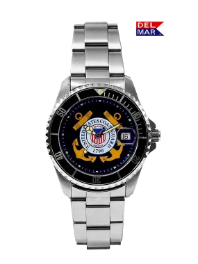 Del Mar Watches Men's Coast Guard Military Watch - Stainless Steel Bracelet #50498