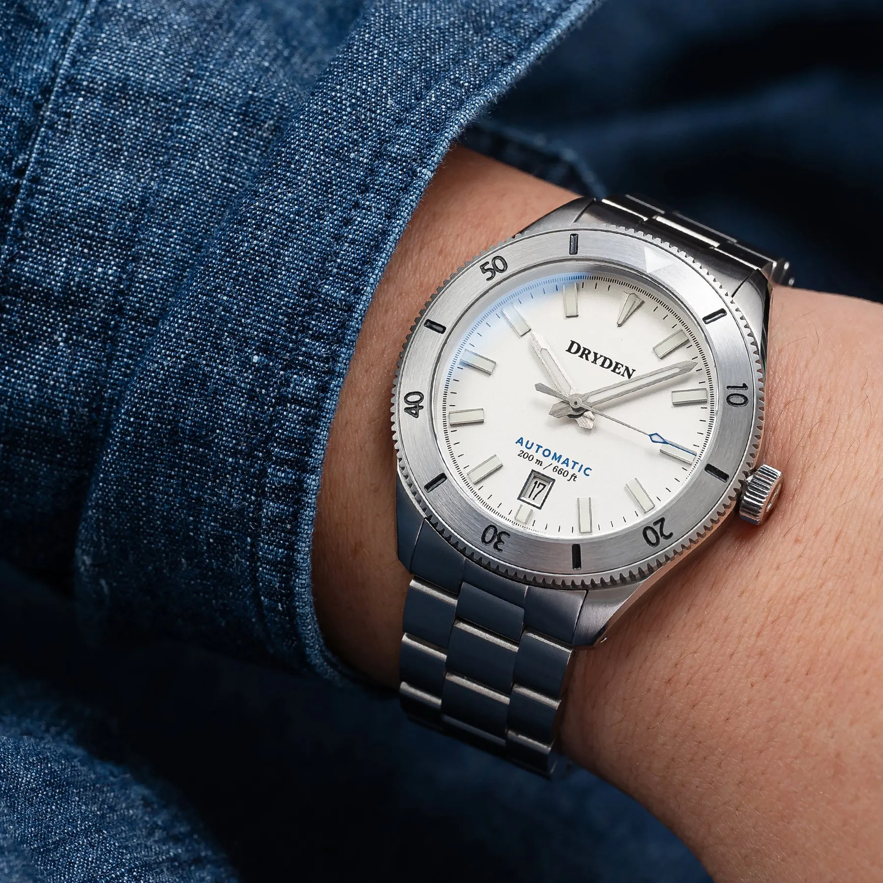 Dryden Pathfinder Automatic Diver - Arctic Silver