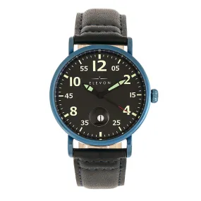 Elevon Von Braun Leather-Band Watch w/Date - Blue/Black