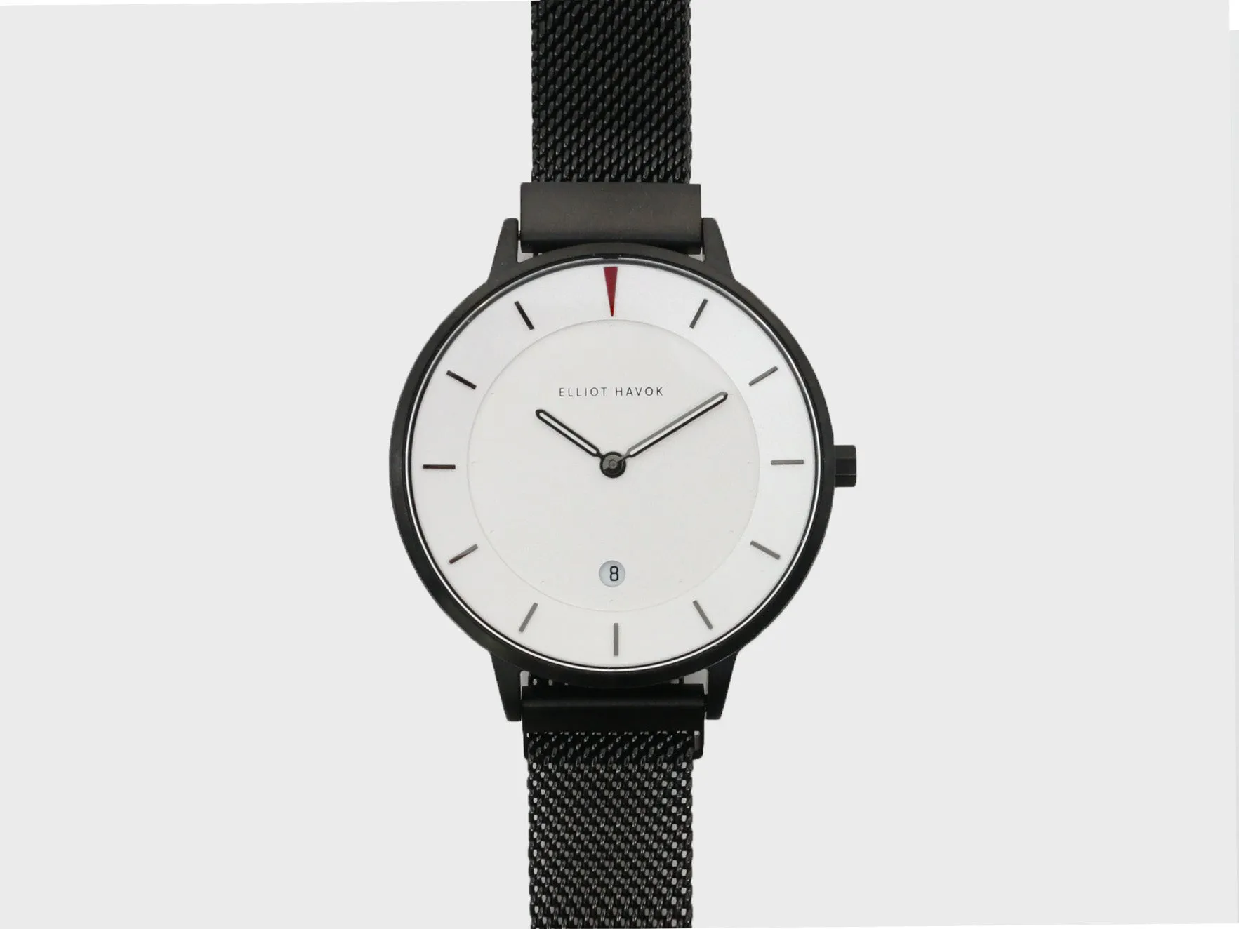 Elliot Havok - Piano Black Minimalist Mesh - 38mm
