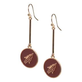 Emerson Street Enameled Arrowhead Charm Bar Drop Hook Earrings