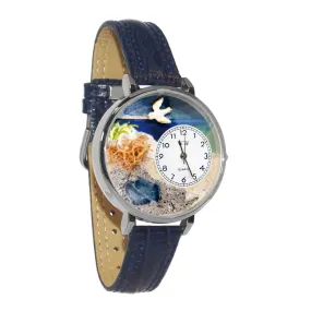 Footprints Watch in Silver (Large)